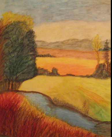 Landschaft in u00d6lpastell